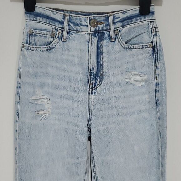 American Eagle comfort stretch 24x28 highest rise 90s boyfriend jeans - Picture 2 of 8